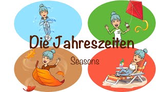 Die Jahreszeiten und Monate mit Vivaldi four seasons  Deutsch lernen  German Seasons and Months [upl. by Kcirederf]