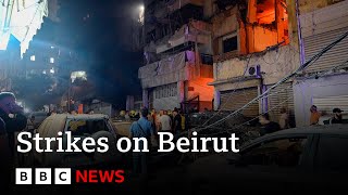 Israels deadliest attack yet on Beirut say Lebanon officials  BBC News [upl. by Corson]