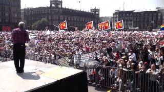 Palabras de AMLO en el Zócalo 26 de octubre del 2014 [upl. by Ennaehr]