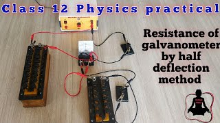 To determine resistance of galvanometer by half deflection method  class 12  physics practical [upl. by Sarnoff]