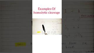 Examples of homolytic cleavage shorts mkschemistry [upl. by Evyn]