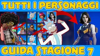 TUTTI I PERSONAGGI DI FORTNITE STAGIONE 7  GUIDA COMPLETA AI BOSS NPC E POSIZIONI NELLA MAPPA [upl. by Dore]