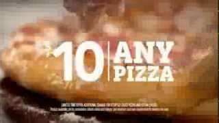 TV Spot  Pizza Hut  10 Any Pizza  Hand Tossed [upl. by Pawsner]