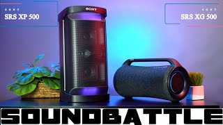 Sony SRS XP500 vs Sony SRS XG500  Sound Battle  Binaural sound sample [upl. by Atela721]