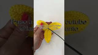 short Tulipan a gachillo o crochet Labores y Punto crochet tejer diy ganchillo [upl. by Ahsinawt]