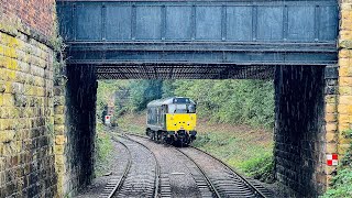 BR Class 31 Diesel locomotive 31601 at a very wet Ecclesbourne Valley Preserved Railway [upl. by Ilario600]