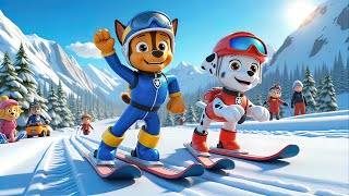 Paw Patrol Ultimate Rescue  CHASE x MARSHALL Are Skiing On Snow Mountain Funny Story  Rainbow 3 [upl. by Lias988]