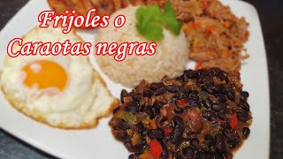 Como hacer FRIJOLES o CARAOTAS NEGRAS sin olla de presión  Paso a paso ❤👩🏽‍🍳 [upl. by Rennat]