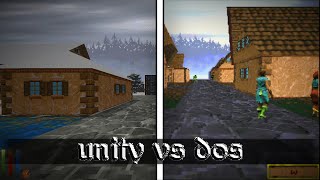 DOS Daggerfall VS Unity Daggerfall  Side By Side Comparison [upl. by Ylim]