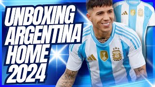 UNBOXING CAMISA ARGENTINA 20242025 ADIDAS HOME ORIGINAL  REVIEW DAS CAMISAS DA COPA AMÉRICA 2024 [upl. by Lusty156]