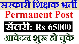 💥PERMANENT GOVT SCHOOL LECTURER VACANCY 2025  SALARY 65000  BEDDED ELIGIBLE [upl. by Dis814]