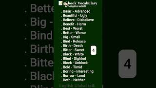 vocabulary antonyms words learnenglish shorts english synonyms [upl. by Nollahs]