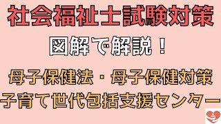 【社会福祉士国家試験対策】母子保健法・子育て世代包括支援センター [upl. by Leorsiy]