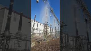 GIS 400kV  Wilorton Advanced Automated Insulator Washing System [upl. by Harrietta277]