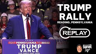 WATCH FULL REPLAY Trump Rally From Reading Pennsylvania [upl. by Anchie]