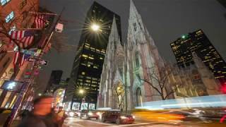 St Patricks Cathedral  Fifth Avenue  New York NYC  4K Timelapse [upl. by Ahrat]