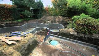 making a koi pond koi pond construction [upl. by Ardis429]