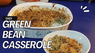 Easy Green Bean Casserole  Easy Thanksgiving side dish  The Economic Ninja Challenge Day 3 [upl. by Annaiviv502]