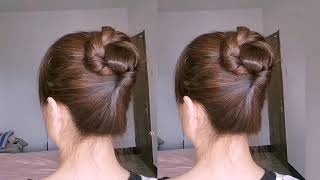 Simple and easy hairstyles for girls  woman best hair style  Fashion  tutorial  the hair fusion [upl. by Yenduhc181]