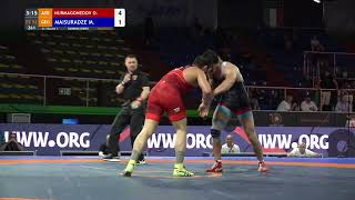 Round 1 FS  92 kg O NURMAGOMEDOV AZE v M MAISURADZE GEO [upl. by Mufi]