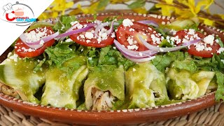 La MEJOR Receta De Enchiladas Verdes [upl. by Nashoma]