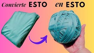 SECRETO REVELADO Trapillo para Principiantes como Cortarlo y Tejer Bolsas Canastas y Alfombras 😱 [upl. by Ennayhc]