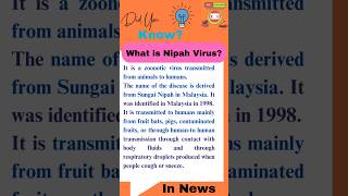 What is Nipah Virus  Current affairs for BPSC and UPSC Prelims  70thbpsc upsc2025 virus gk [upl. by Bergeman]