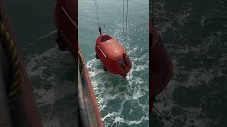 Lifeboat lower shahrukhvlogs ship merchantvessel [upl. by Rondon]