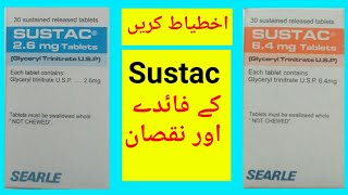 Sustac Glyceryl Trinitrate Drug Information Cardnit tablet uses Hindi or Urdu nitroglycerin [upl. by Muhan]