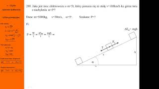 289 Fizykamax pole grawitacyjne moc elektrowozu na zbocze Grawitacja Prawo Newtona [upl. by Ellinet898]