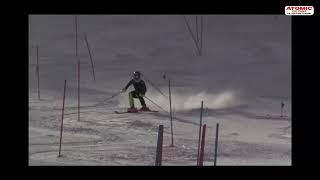 Rasmus Bakkevig 🇳🇴  slalom training in Saas Fee weareskiing atomic [upl. by Hugon241]