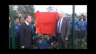 Brendan Rodgers opens new Premier Leaguefunded 3G pitch in St Helens [upl. by Htiduy]