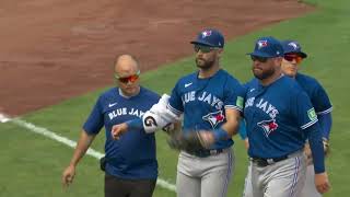 Kevin Kiermaier exits the game after making an amazing leaping catch [upl. by Saree]