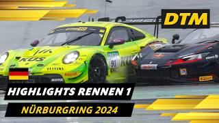 Regenchaos auf dem Nürburgring 🤯  DTM 2024 Highlights  Nürburgring [upl. by Haroved]