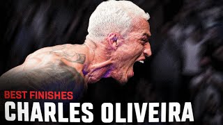 The Champ Has A Name 🏆  Charles Oliveiras Best Finishes  UFC 300 [upl. by Nauqad]