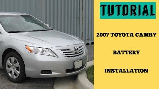 How to Install a 2007 Toyota Camry Battery  Step by Step [upl. by Marlow]