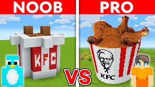 NOOB vs PRO KFC FAMILY BUCKET House Build Challenge in Minecraft [upl. by Clem292]