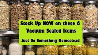 Stock Up NOW on these 6 Vacuum Sealed Necessities vacuumseal foodstorage [upl. by Halimak]