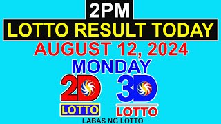 2pm Lotto Result Today August 12 2024 PCSO [upl. by Lareena]