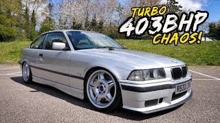 THIS BUDGET BUILT 403BHP TURBOD BMW E36 323i IS PURE CHAOS [upl. by Whitby426]