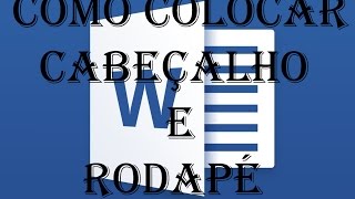 Como colocar cabeçalho e rodapé no Word 2013  Word 2010  2021 [upl. by Barsky]