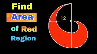 Find Area of Red Shaded Region  Geometry Olympiad Problems [upl. by Ariad]