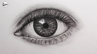 How to Draw a Realistic Eye Fast [upl. by Laira974]