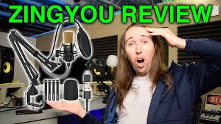 ZINGYOU USB Condenser Microphone Bundle Review and Unboxing [upl. by Llehsam526]