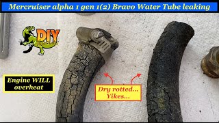 Mercruiser alpha one gen 12 Bravo water tube leaking  OLD vs NEW [upl. by Clie]