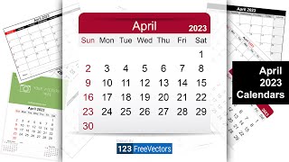 April 2023 Calendar  123FreeVectors [upl. by Jillayne34]