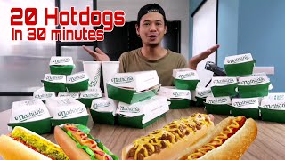 Mukbang Telan 20 Biji Hotdog Dalam Masa 30 Minit [upl. by Anrak12]