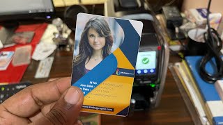 ID Card Printing  zebra Zc300  Pav card  Test Print [upl. by Faires]