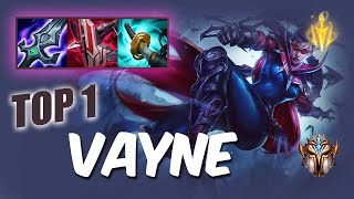 Wild Rift Vayne TOP 1  S12 Challenger ranked game  build [upl. by Eirol]