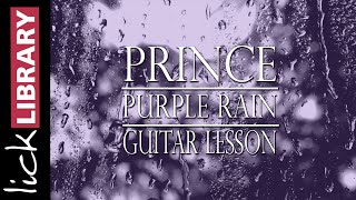 Prince Purple Rain Guitar Lesson [upl. by Savage]